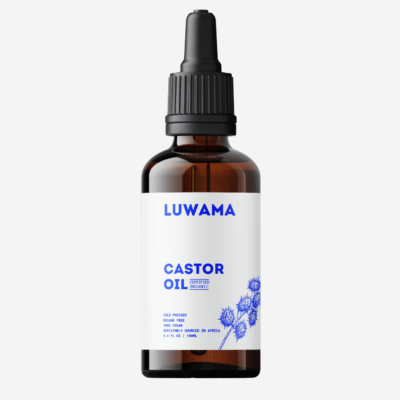 luwama beauty 100% organic, cold pressed, vegan and hexane free castor oil