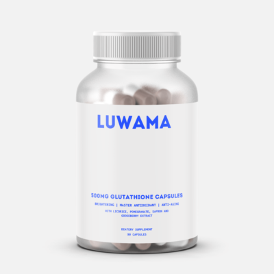 luwama beauty glutathione capsules for anti-aging, skin brightening and master antioxidant